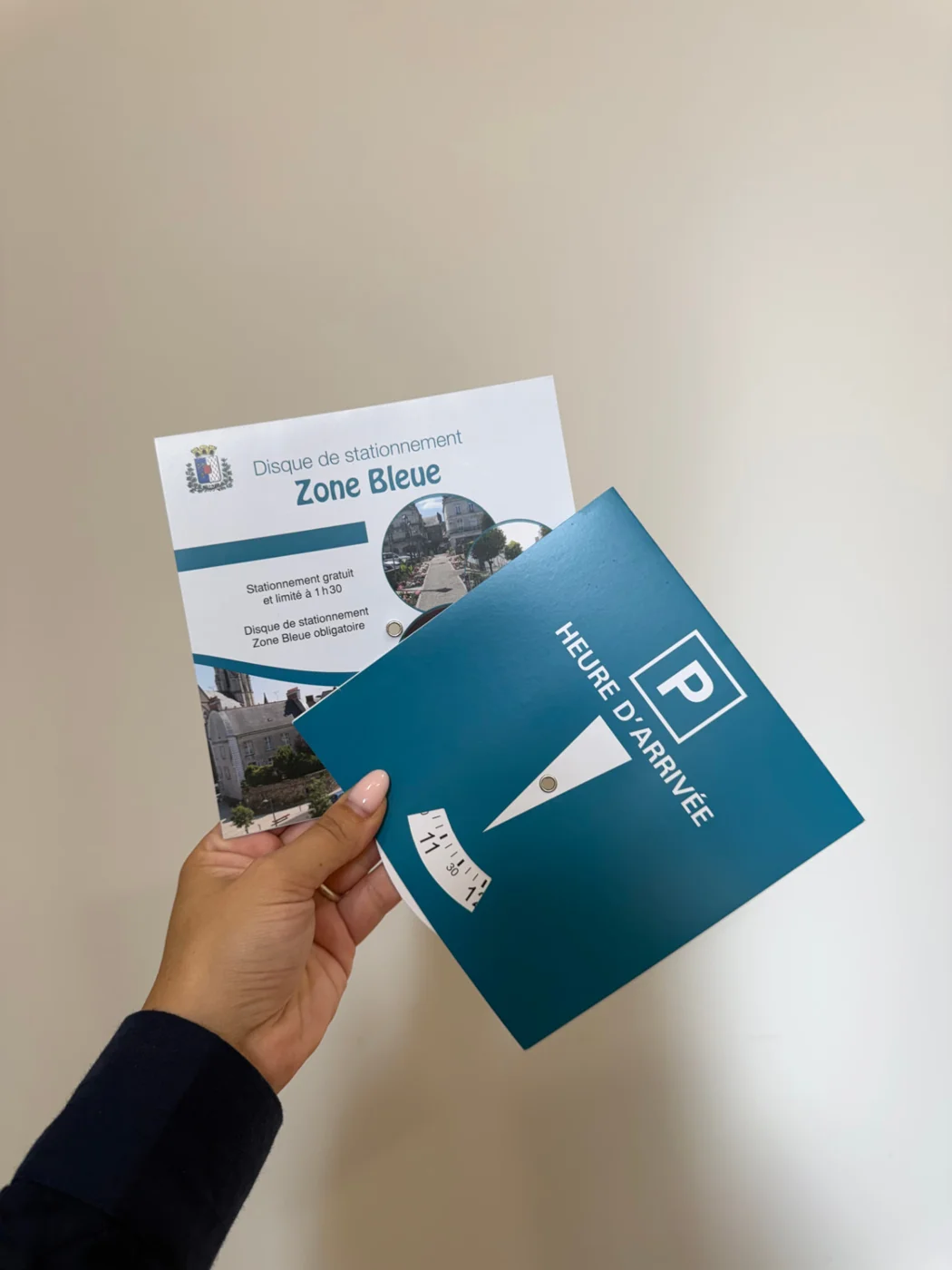 Disque de stationnement zone bleue